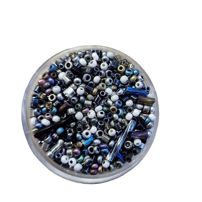 Rocailles schwarz mix 2-4mm ca. 17gr.