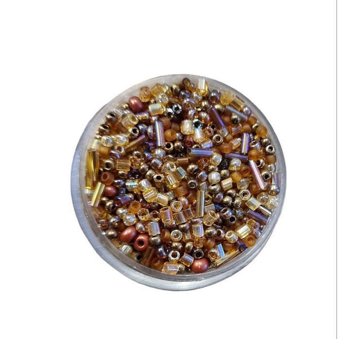 Rocailles bernstein mix 2-4mm ca. 17gr.