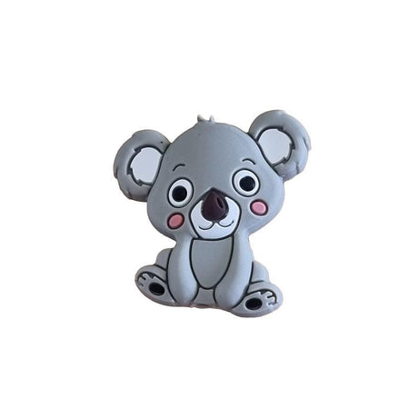 Koala in Grau Silikon Perle 28x26mm