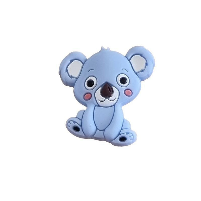 Koala in hellblau Silikon Perle 28x26mm