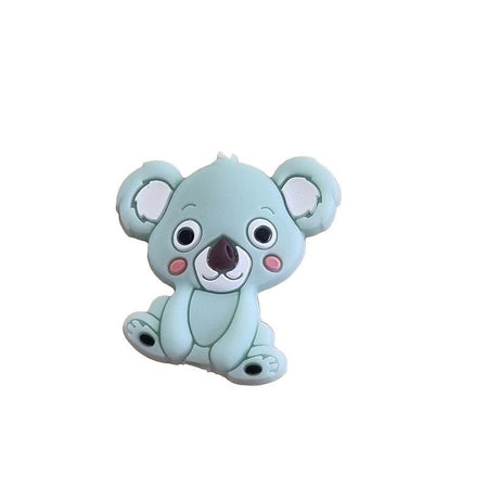 Koala in hell Türkis Silikon Perle 28x26mm