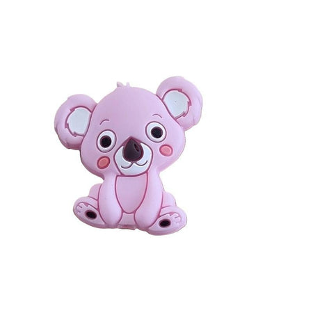 Koala in rosa Silikon Perle 28x26mm