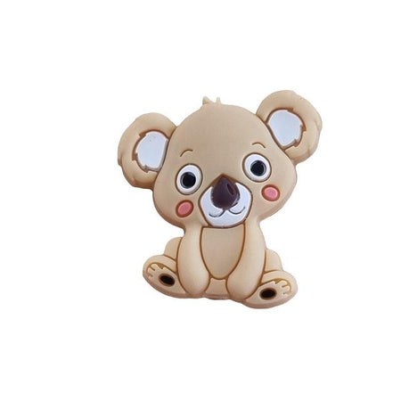 Koala in beige Silikon Perle 28x26mm