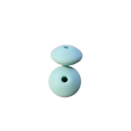 Silikon Perle Rondelle türkis  12x7.5mm