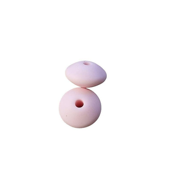 Silikon Perle Rondelle rosa 12x7.5mm