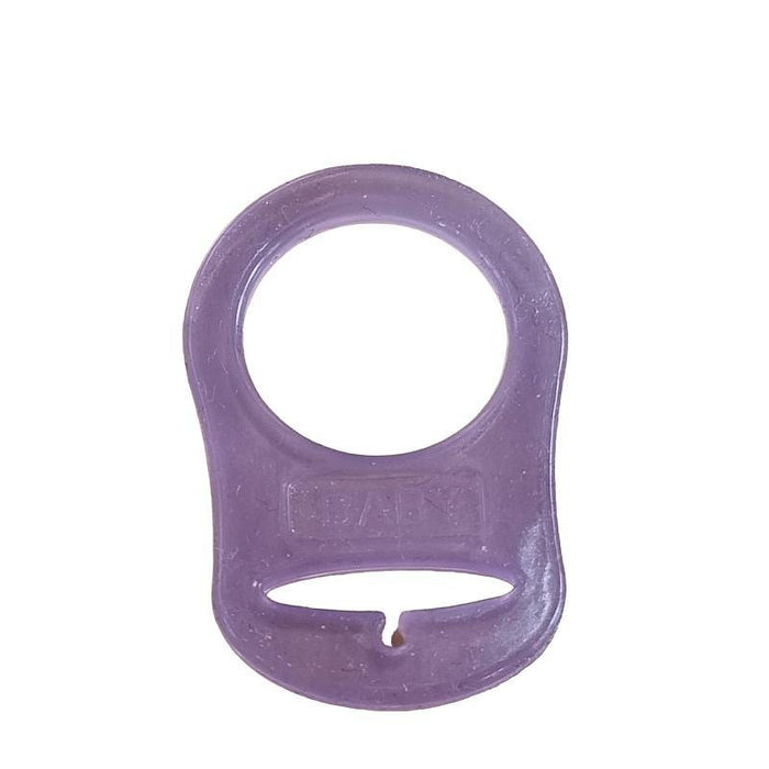 Silikon Ring lila f. Nuggi mit Knopf 50x33mm
