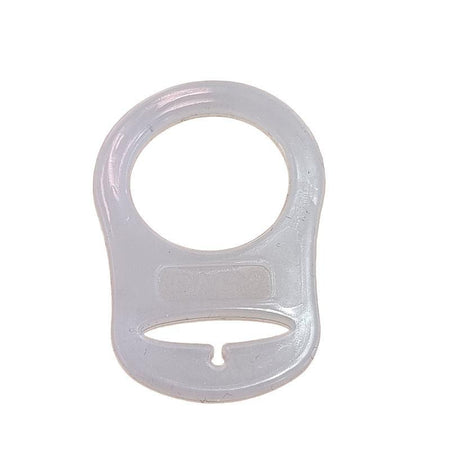 Silikon Ring transparent f. Nuggi mit Knopf 50x33mm