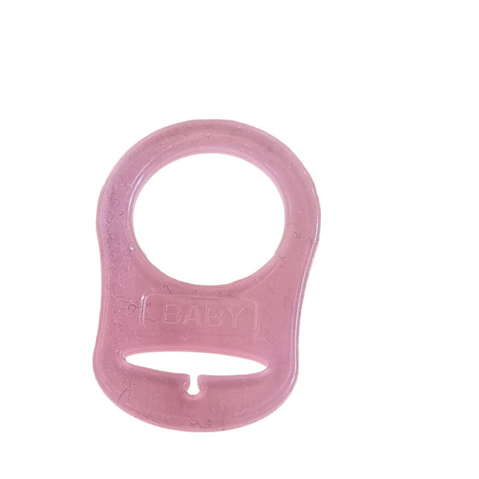 Silikon Ring rosa f. Nuggi mit Knopf 50x33mm