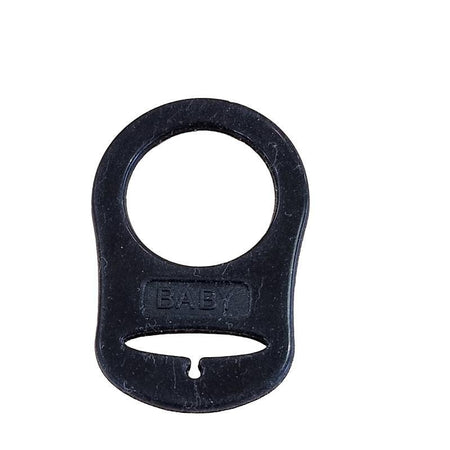 Silikon Ring schwarz f. Nuggi mit Knopf 50x33mm