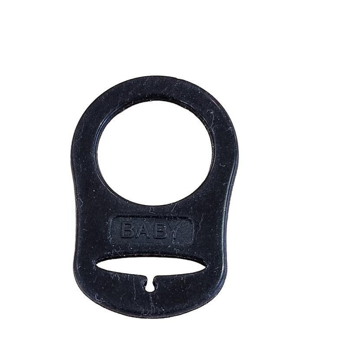 Silikon Ring schwarz f. Nuggi mit Knopf 50x33mm
