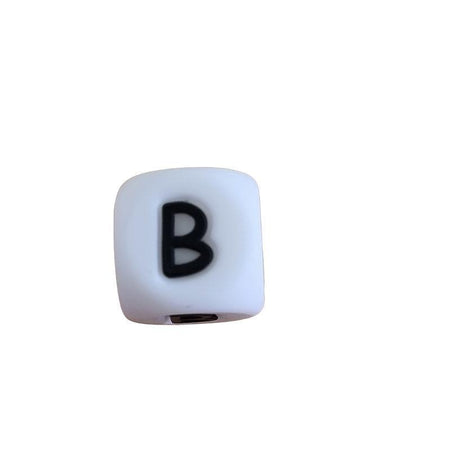 *B* Silikon Buchstaben weiss / schwarz 12mm