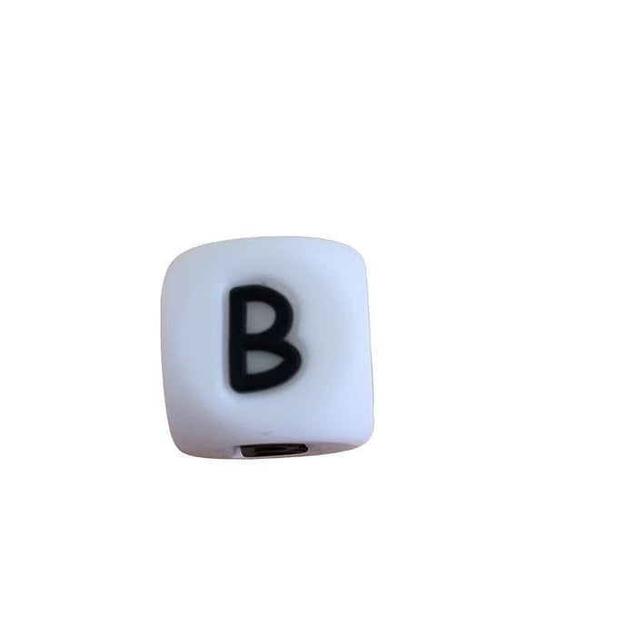 *B* Silikon Buchstaben weiss / schwarz 12mm