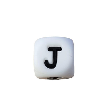 *J* Silikon Buchstaben weiss / schwarz 12mm