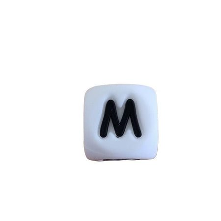 *M* Silikon Buchstaben weiss / schwarz 12mm