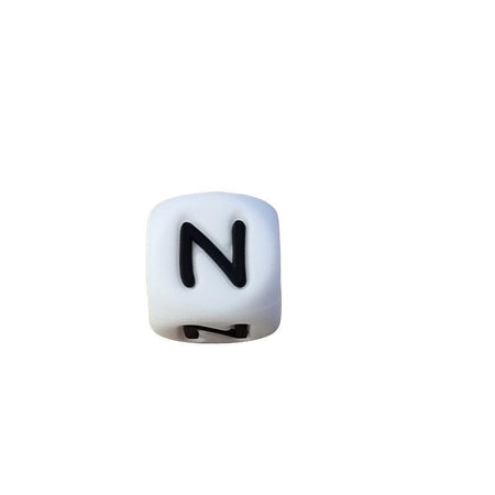 *N* Silikon Buchstaben weiss / schwarz 12mm