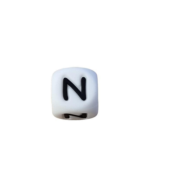 *N* Silikon Buchstaben weiss / schwarz 12mm