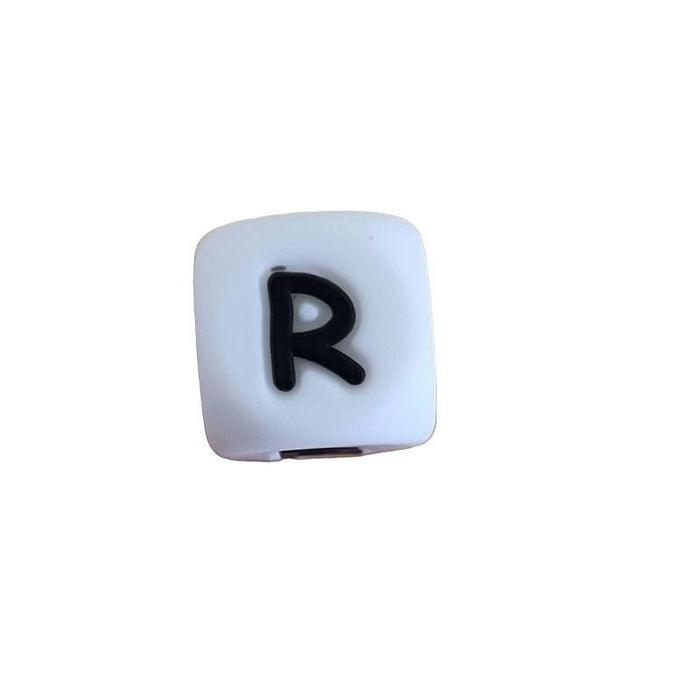*R* Silikon Buchstaben weiss / schwarz 12mm