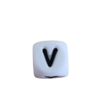 *V* Silikon Buchstaben weiss / schwarz 12mm