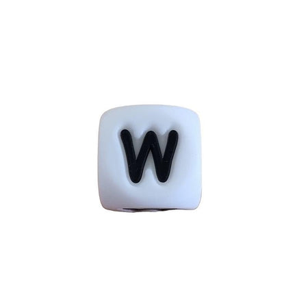 *W* Silikon Buchstaben weiss / schwarz 12mm