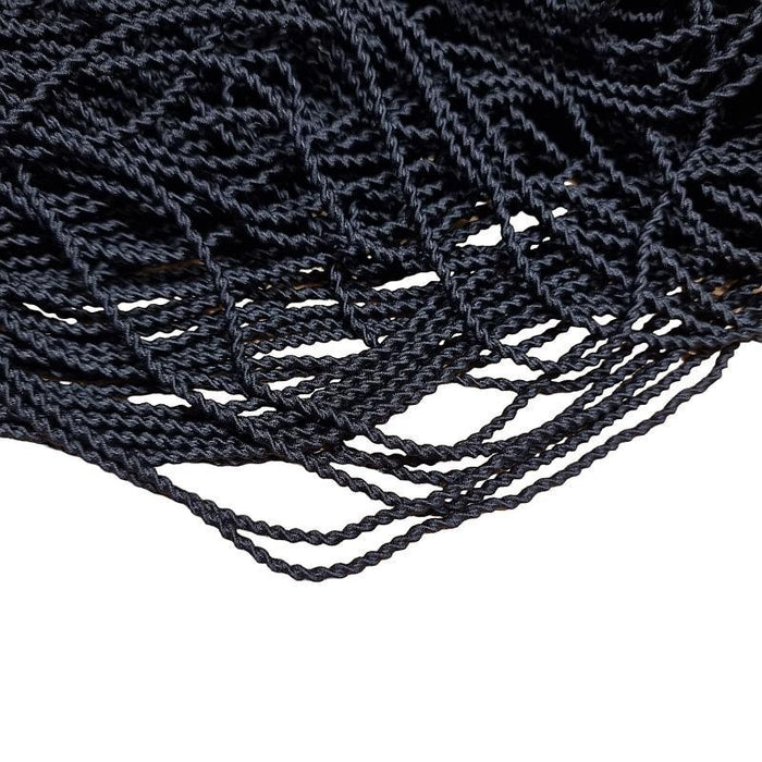 Gummi Kord gedreht  3mm  Schwarz 1m