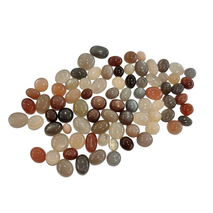 Cabochon Mondstein gemischte Farben Set 4 ca.10-15mm 5Stk. – Bild 2