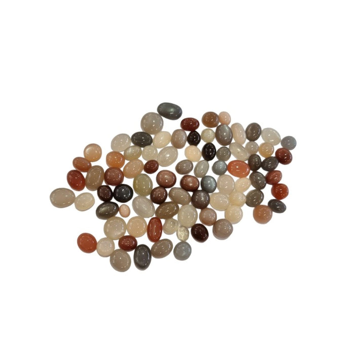 Cabochon Mondstein gemischte Farben Set 16 ca.10-15mm 5Stk. – Bild 2