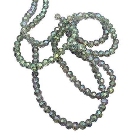 Glas rund Facettiert galaxy  mit Lüster 3mm 1 Strang