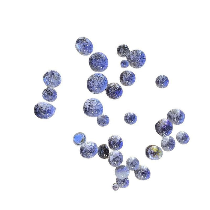 Dichro Dots blau 3-6mm 10stk.