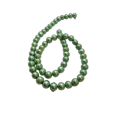 Süsswasserperle ca. 7-7.5mm Apfel grün 1 Strang