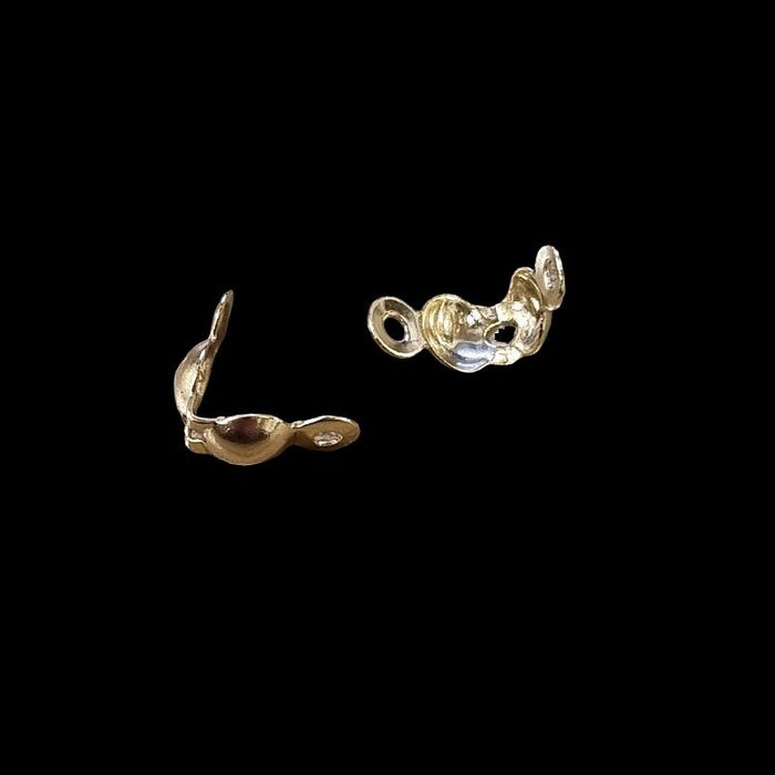 Quetschkalotte Edelstahl golden 8x4mm 10 Stück
