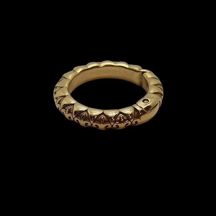 Ringkarabiner Edelstahl mit Verzierung golden 21.5x3.5mm 1 Stk.