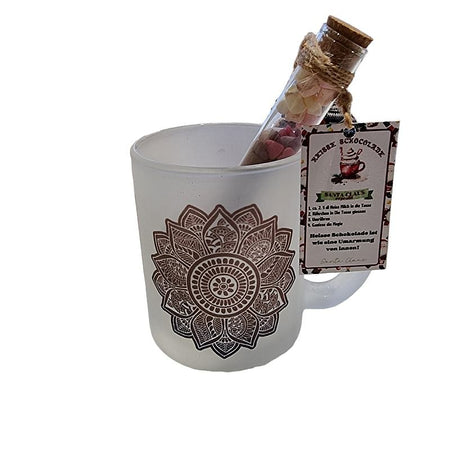 Tasse Mandala bedruckt  ohne Schokoladen Röhrchen 1 Stk
