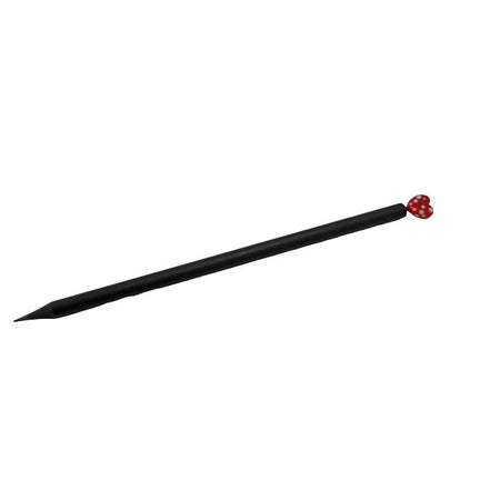 Bleistift mit Handgefertigtem Herz aus Glas rot/ weiss 1 Stk