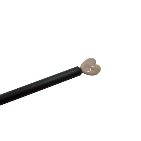 Bleistift mit Handgefertigtem Herz aus Glas lila rosa 1 Stk – Bild 2