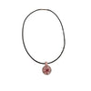 Murano Glas Anhänger Implosion Seerose Vintage mit Kette – Bild 2