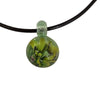 Murano Glas Anhänger Implosion Seegras mit Kette