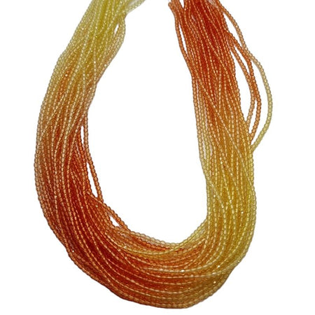 Facettierte, mehrfarbige Glasperlen Lava 3mm 1 Strang ca. 35cm