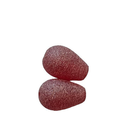 20 Stk. Glasperlen Tropfen rot mit Spezial Glitzerummantelung