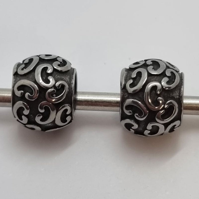 Metallperle Edelstahl Naema 9.5x8mm 1Stk