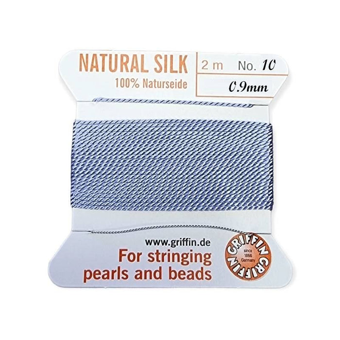 Perlenfaden m. Nadel #10 lilac 0.9mm SEIDE 2m