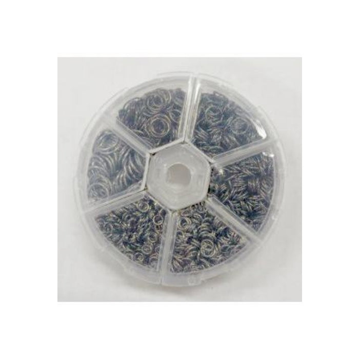Ringli-Box m. Ringli 4-10mm platinfarben