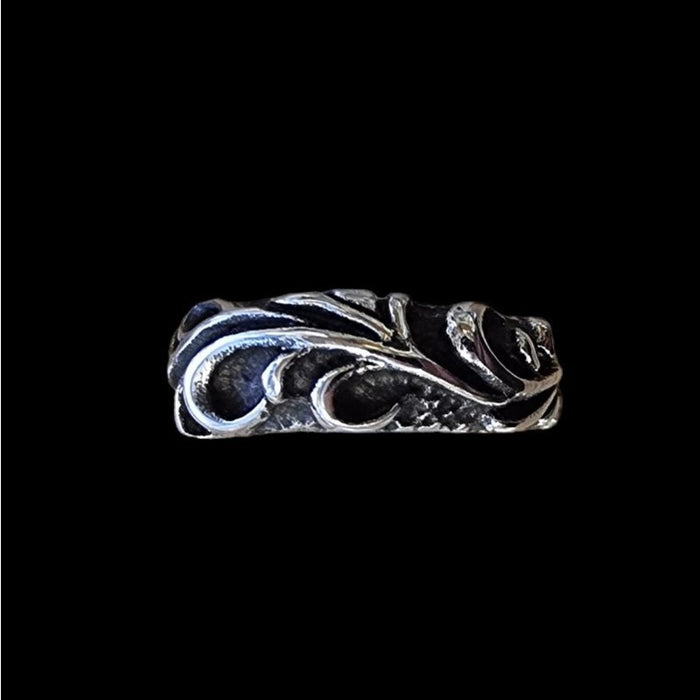 Edelstahl  Ring Schnörkel 8mm Grösse 11 (51)