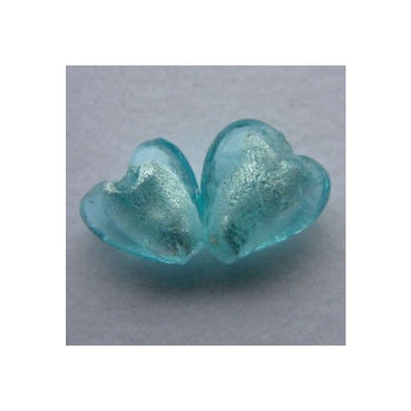 Glasherz folie Aqua 12-15mm 1 Stück