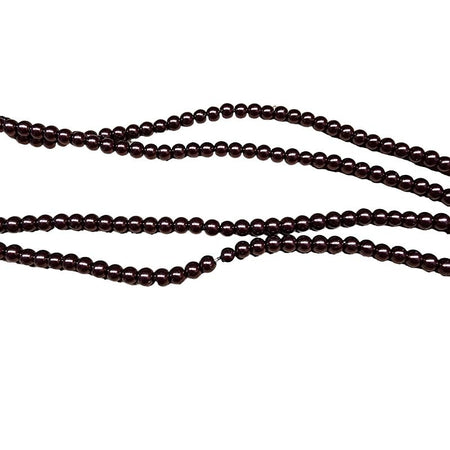 Glasperle dunkelbraun Perlenschimmer 4.5mm 20Stück