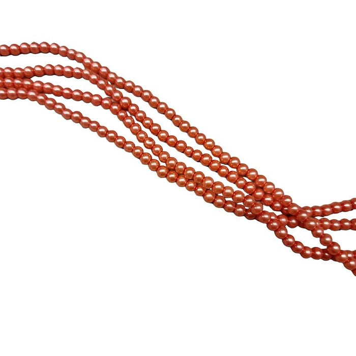 Glasperle orange Perlenschimmer 4.5mm 20Stück