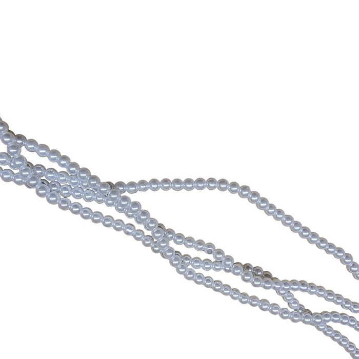Glasperle weiss Perlenschimmer 4.5mm 20Stück