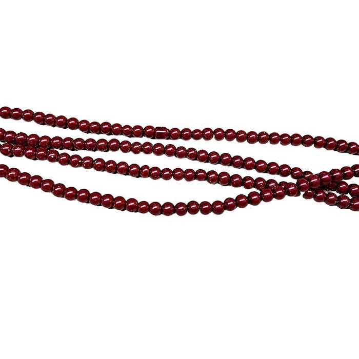 Glasperle rot Perlenschimmer 4.5mm 20Stück