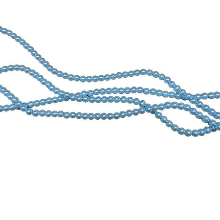 Glasperle hellblau Perlenschimmer 4.5mm 20Stück