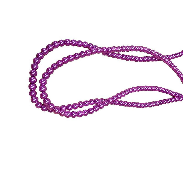 Glasperle pink Perlenschimmer 4.5mm 20Stück