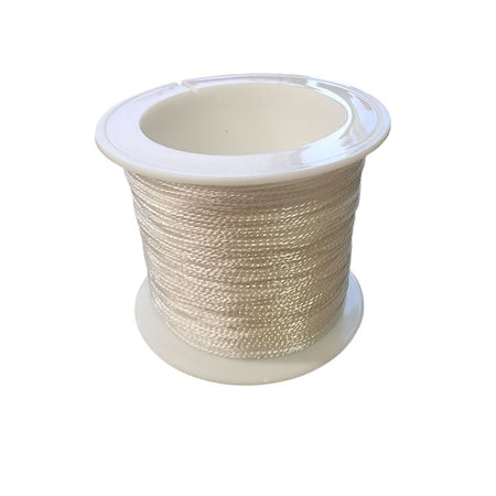 Perlenfaden weiss 0.4mm Polyester  Metallic 18m